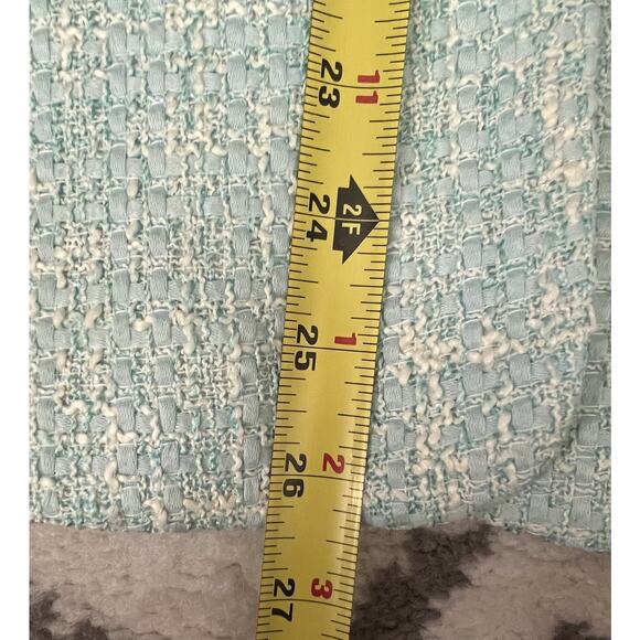 TALBOTS Women's Aqua Blue Luxe Tweed Tailored Career Blazer Jacket - Picture 14 of 14